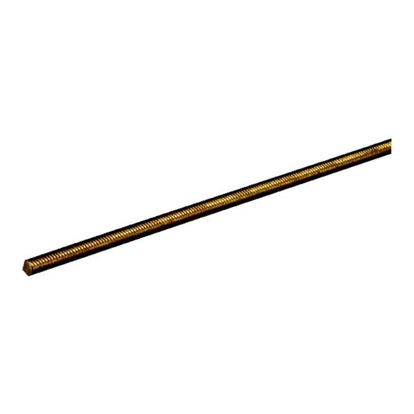 SteelWorks 1/4 in. D X 12 in. L Threaded Brass Rod, Steelworks, Mfr#: 11509